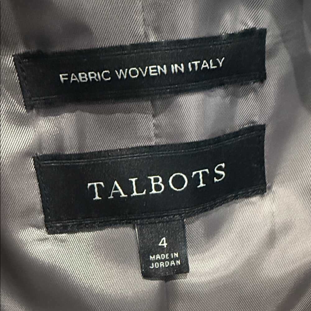 Talbots women’s LONG WOOL BLEND BLAZER - GLEN PLAID - Picture 5 of 6